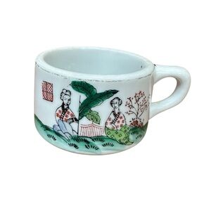 Vintage F.S. Louie Asian Coffee Mug Restaurantware Flat Diner Cup